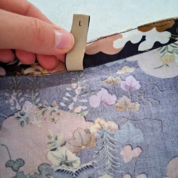 Soyaconcept/ Floral Print Blouse/ Violet Mist Combi./ Size US L - Picture 9 of 12